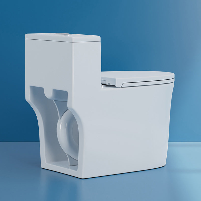Contemporary Floor Mounted Toilet Bowl One-Piece Toilet for Washroom