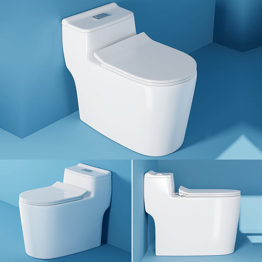 Contemporary Floor Mounted Toilet Bowl One-Piece Toilet for Washroom