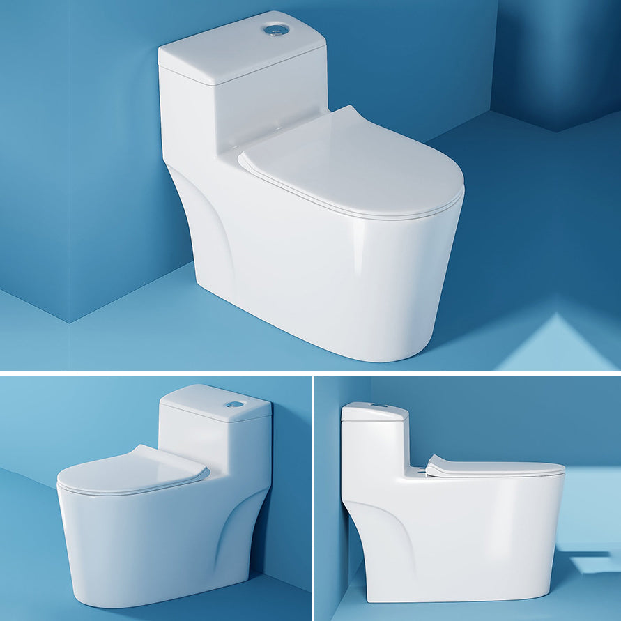Contemporary Floor Mounted Toilet Bowl One-Piece Toilet for Washroom
