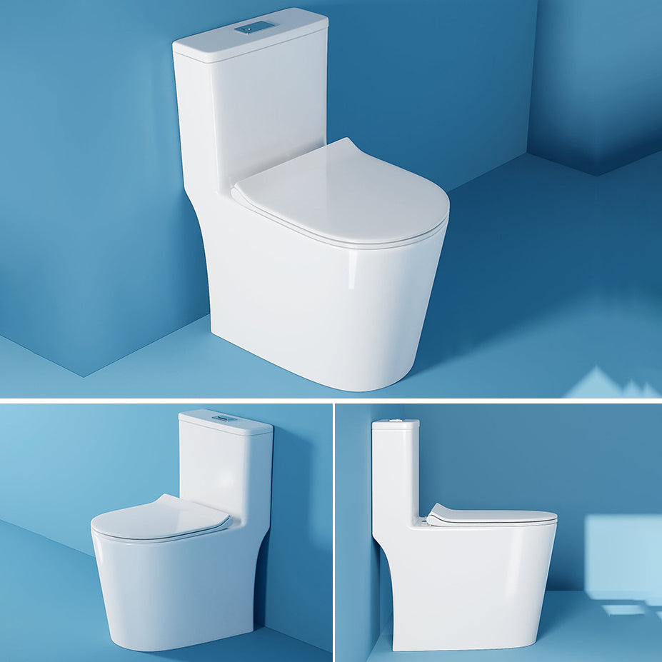 Contemporary Floor Mounted Toilet Bowl One-Piece Toilet for Washroom