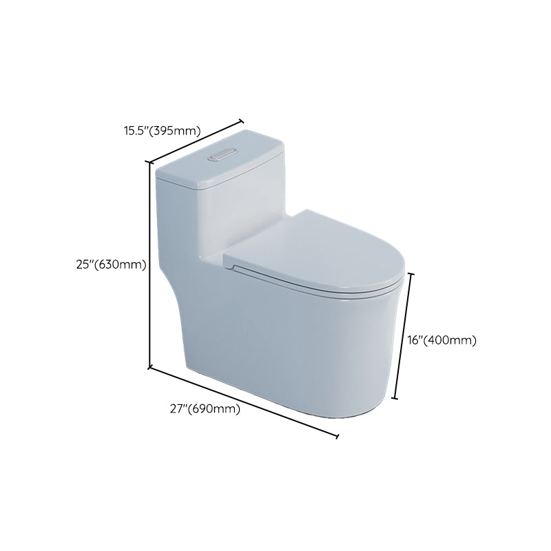 Contemporary Floor Mounted Toilet Bowl One-Piece Toilet for Washroom