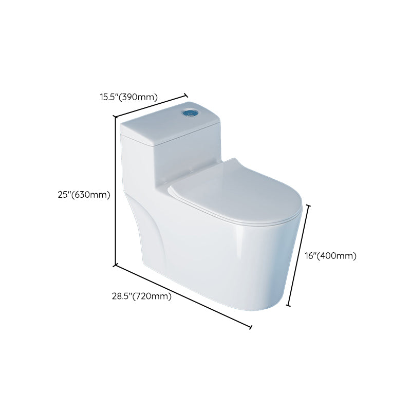 Contemporary Floor Mounted Toilet Bowl One-Piece Toilet for Washroom