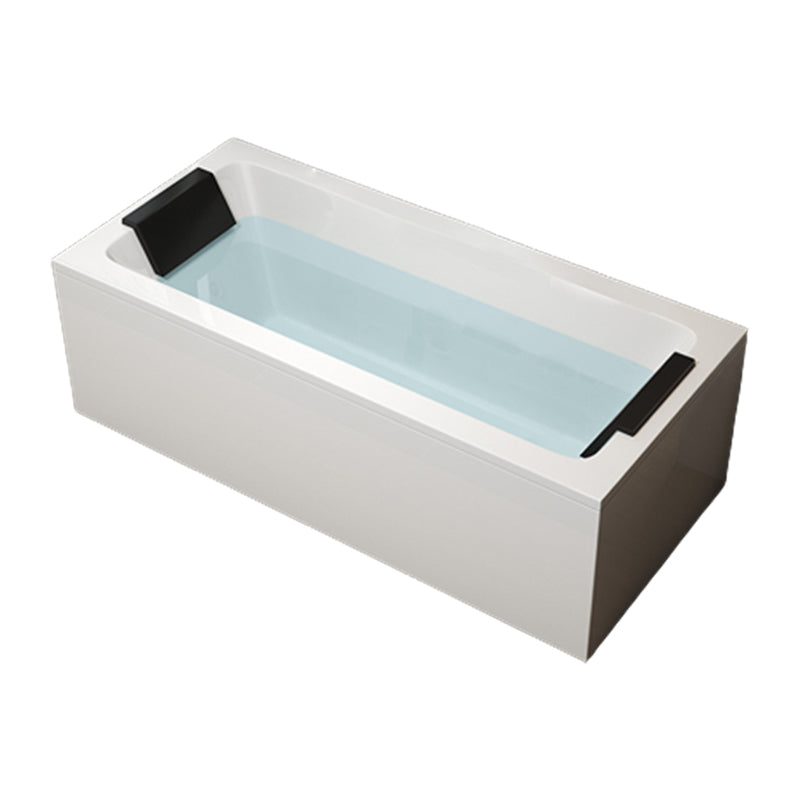 Modern Acrylic Bathtub Right-Hand Drain and Overflow Trim Bath Tub