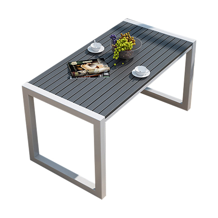 Contemporary Rectangular Picnic Table 1/3 Piece Reclaimed Wood Dining Picnic Table