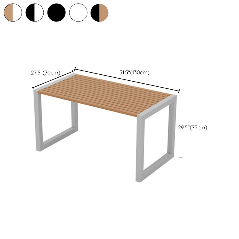 Contemporary Rectangular Picnic Table 1/3 Piece Reclaimed Wood Dining Picnic Table