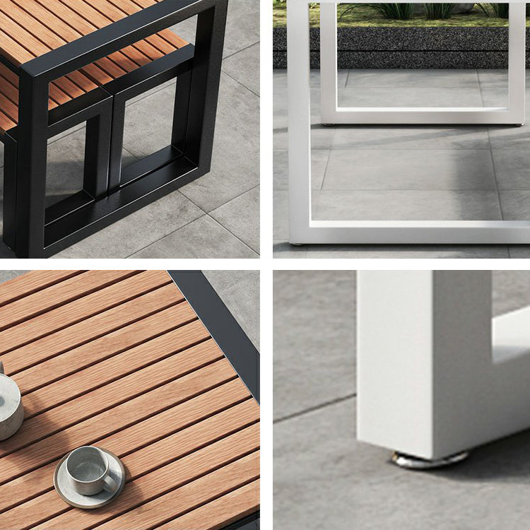 Modern Style Metal Dining Set 1/2/3/5/7 Pieces Reclaimed Wood Dining Table Set