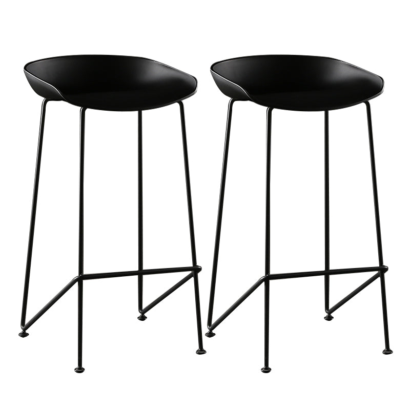 Armless Plastic Counter Height Bar Stool Indoor Modern Stool for Living Room