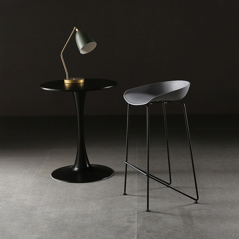Armless Plastic Counter Height Bar Stool Indoor Modern Stool for Living Room