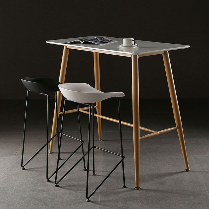 Armless Plastic Counter Height Bar Stool Indoor Modern Stool for Living Room