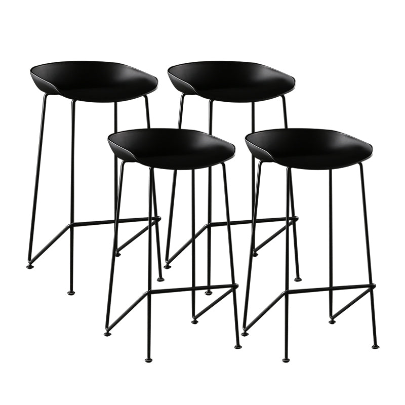 Armless Plastic Counter Height Bar Stool Indoor Modern Stool for Living Room