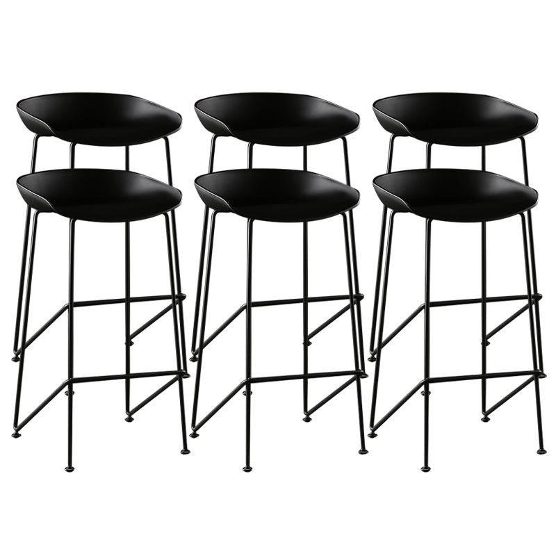 Armless Plastic Counter Height Bar Stool Indoor Modern Stool for Living Room