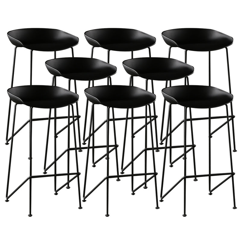 Armless Plastic Counter Height Bar Stool Indoor Modern Stool for Living Room