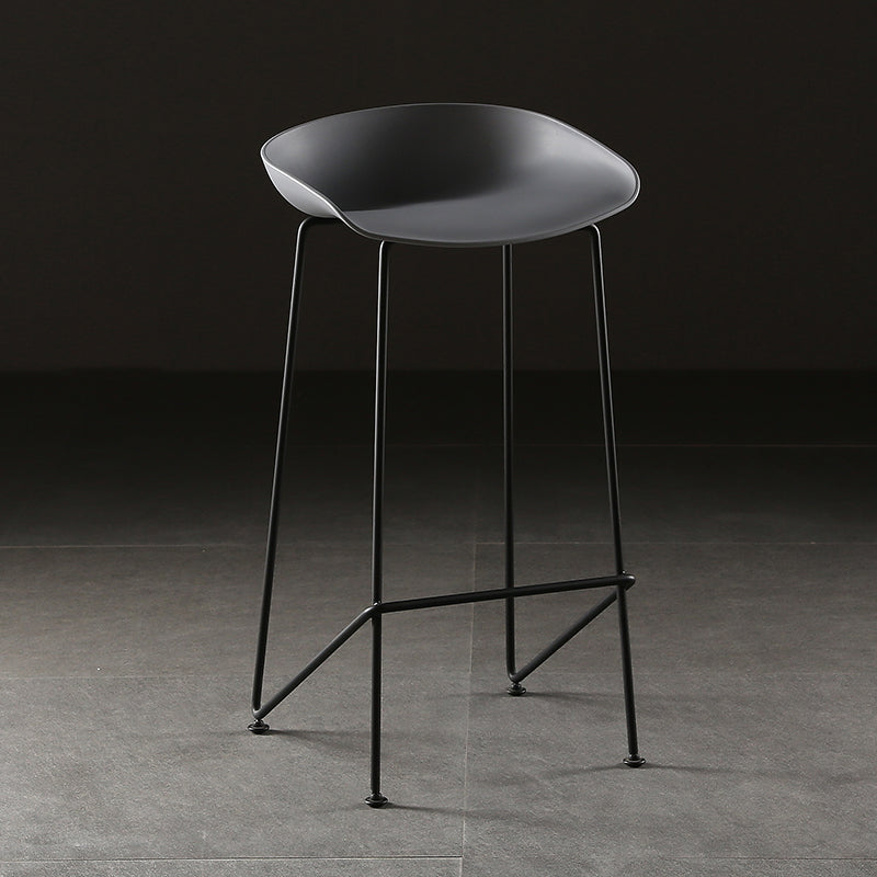 Armless Plastic Counter Height Bar Stool Indoor Modern Stool for Living Room