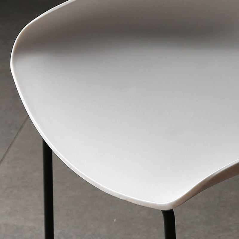 Armless Plastic Counter Height Bar Stool Indoor Modern Stool for Living Room