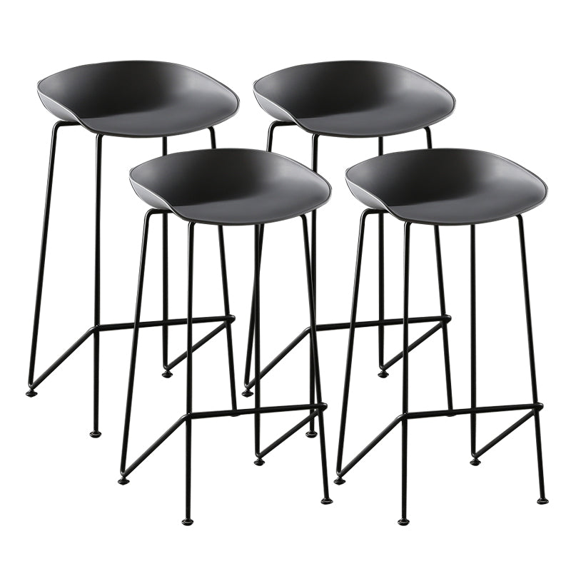Armless Plastic Counter Height Bar Stool Indoor Modern Stool for Living Room