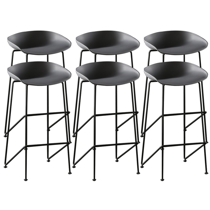 Armless Plastic Counter Height Bar Stool Indoor Modern Stool for Living Room