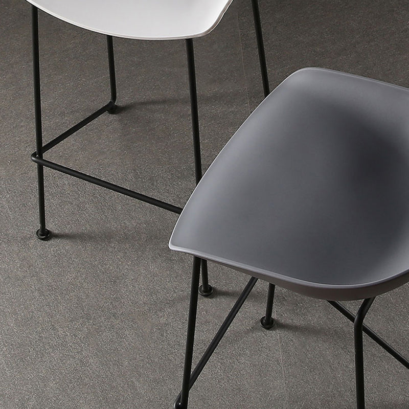 Armless Plastic Counter Height Bar Stool Indoor Modern Stool for Living Room