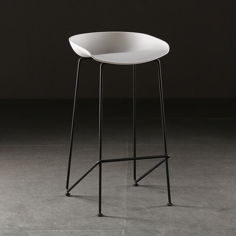 Armless Plastic Counter Height Bar Stool Indoor Modern Stool for Living Room