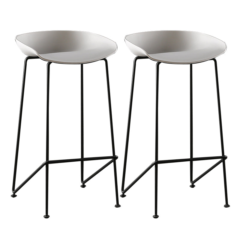 Armless Plastic Counter Height Bar Stool Indoor Modern Stool for Living Room