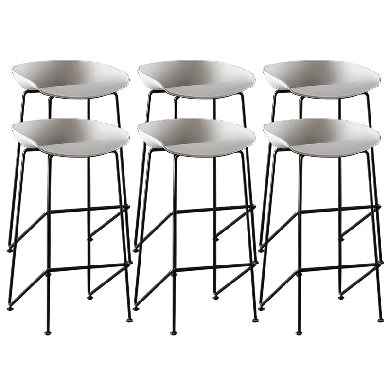 Armless Plastic Counter Height Bar Stool Indoor Modern Stool for Living Room