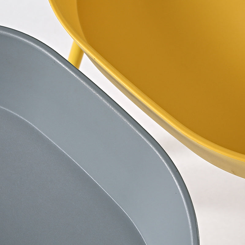 Indoor Plastic and Metal Bar Stool Modern Low Back Armless Bar Stool