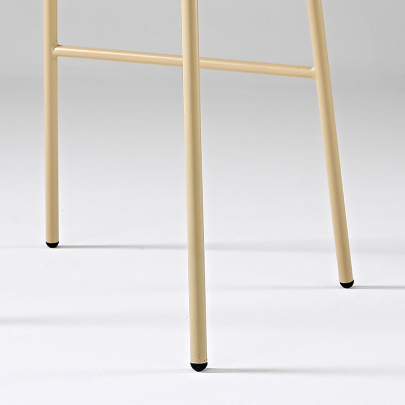 Indoor Plastic and Metal Bar Stool Modern Low Back Armless Bar Stool