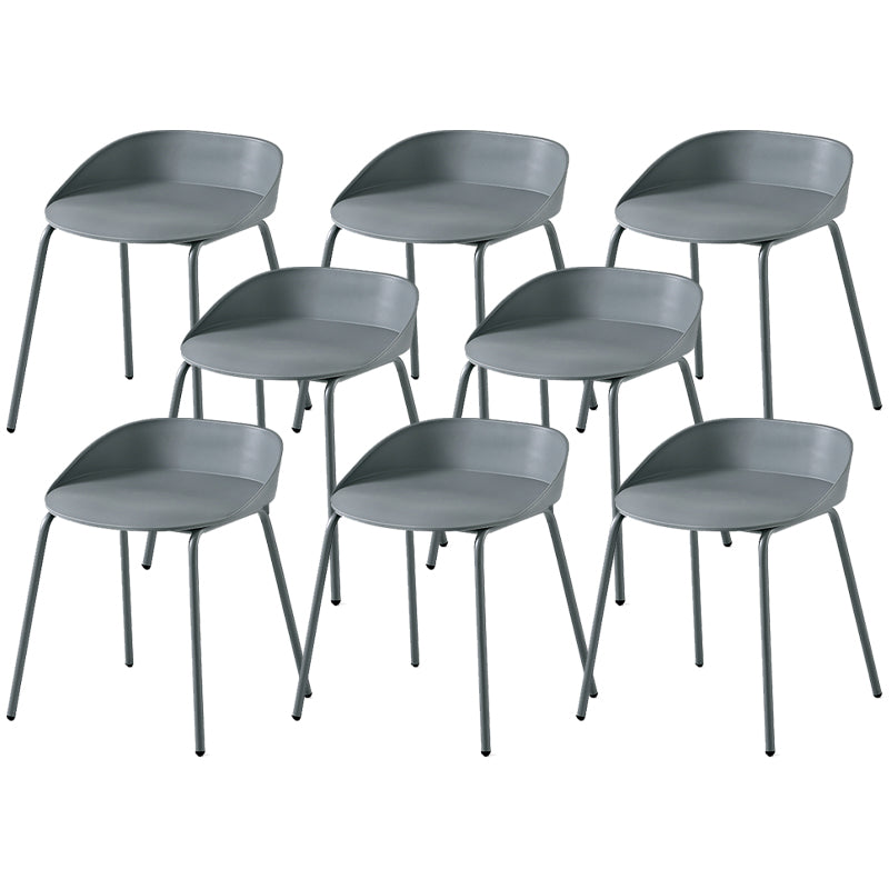 Indoor Plastic and Metal Bar Stool Modern Low Back Armless Bar Stool