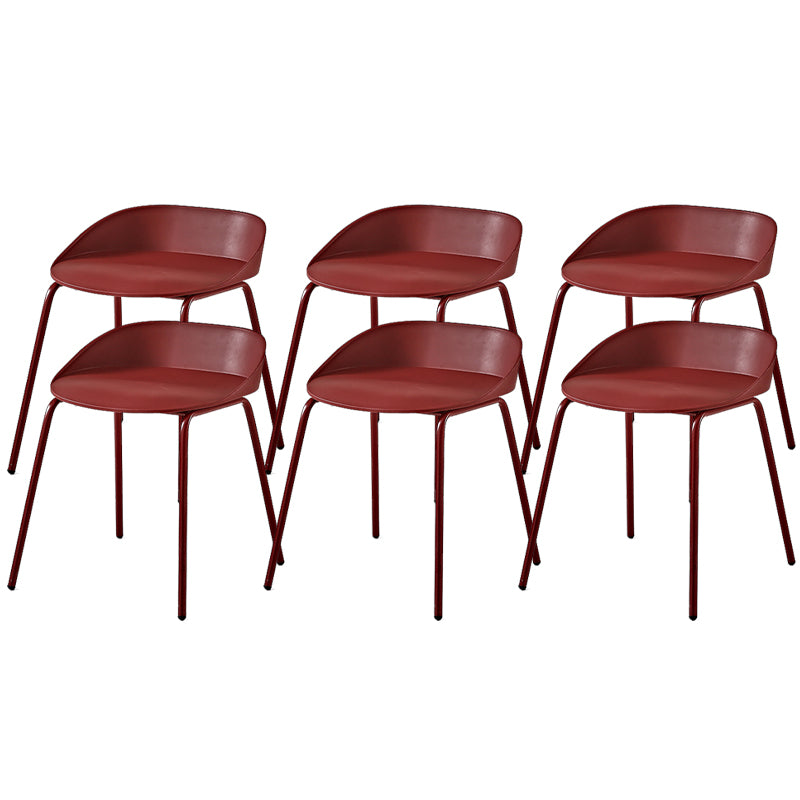 Indoor Plastic and Metal Bar Stool Modern Low Back Armless Bar Stool