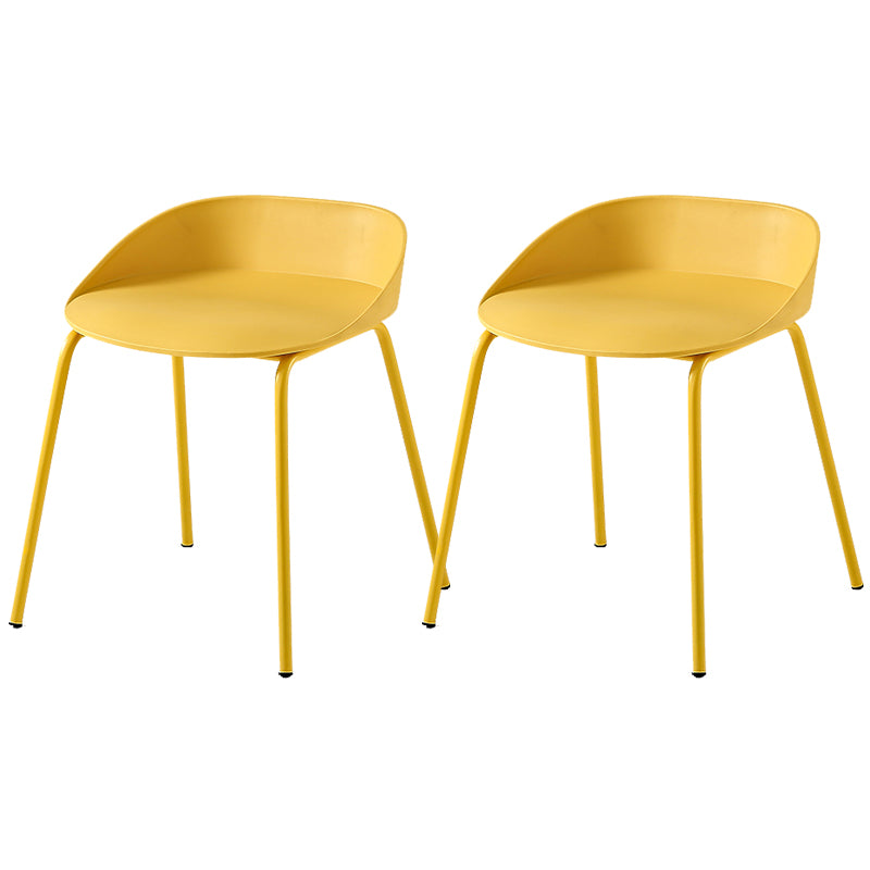 Indoor Plastic and Metal Bar Stool Modern Low Back Armless Bar Stool