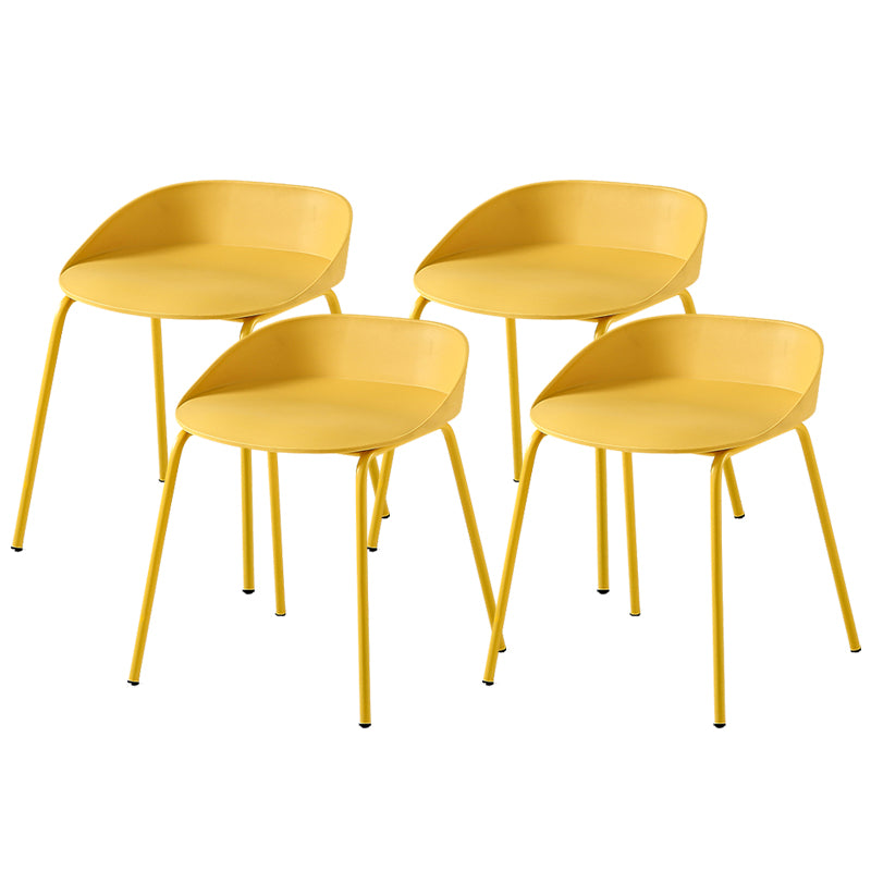 Indoor Plastic and Metal Bar Stool Modern Low Back Armless Bar Stool