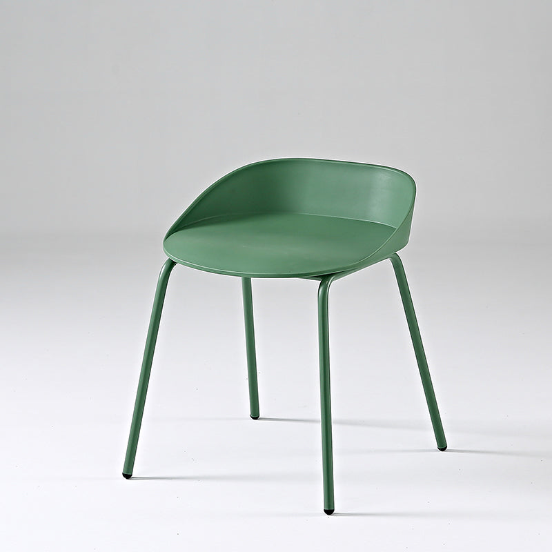 Indoor Plastic and Metal Bar Stool Modern Low Back Armless Bar Stool