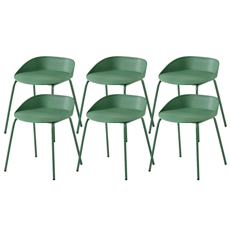 Indoor Plastic and Metal Bar Stool Modern Low Back Armless Bar Stool