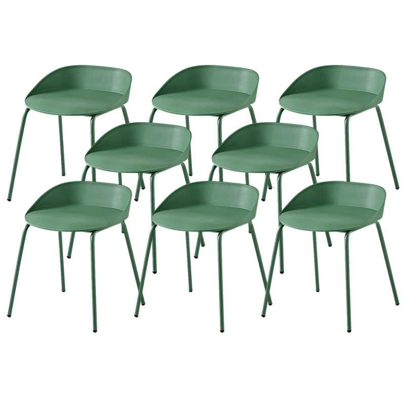 Indoor Plastic and Metal Bar Stool Modern Low Back Armless Bar Stool