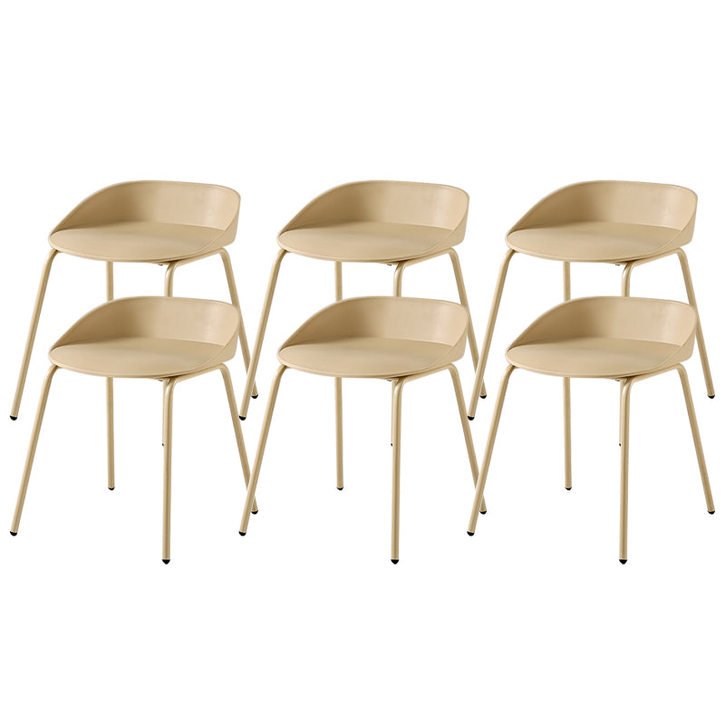 Indoor Plastic and Metal Bar Stool Modern Low Back Armless Bar Stool