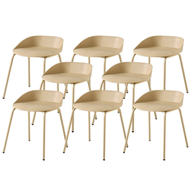 Indoor Plastic and Metal Bar Stool Modern Low Back Armless Bar Stool