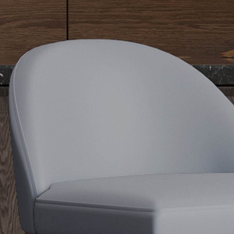 Modern Upholstered Counter Stool Bar-height Low Back Bar Stool with Footrest