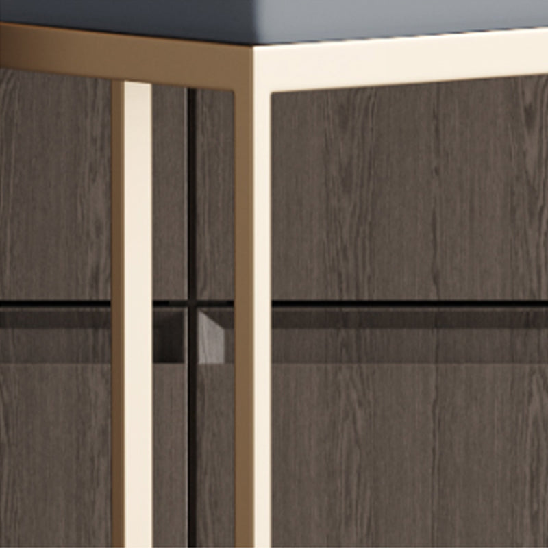 Modern Upholstered Counter Stool Bar-height Low Back Bar Stool with Footrest