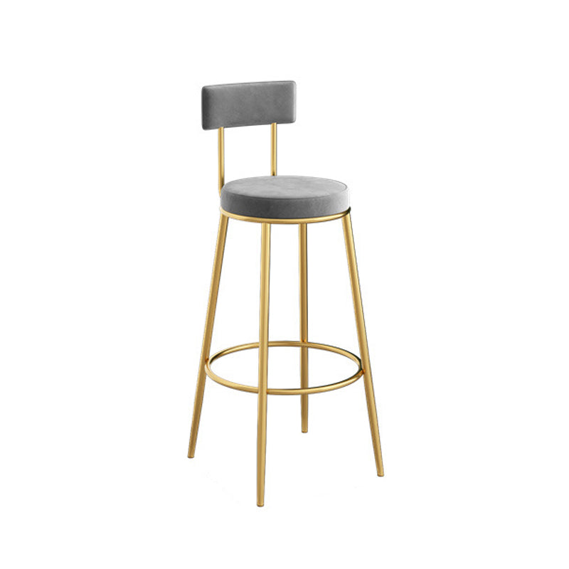 Scandinavian Velvet Counter Stool Bar-height Bar Stool for Living Room