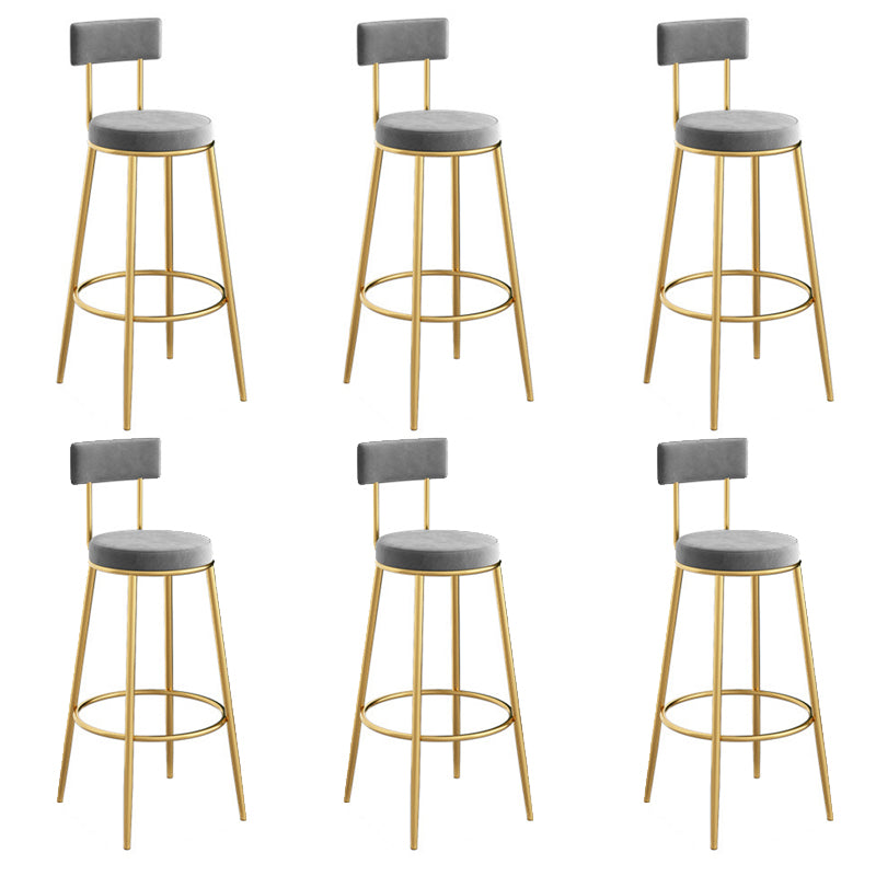 Scandinavian Velvet Counter Stool Bar-height Bar Stool for Living Room