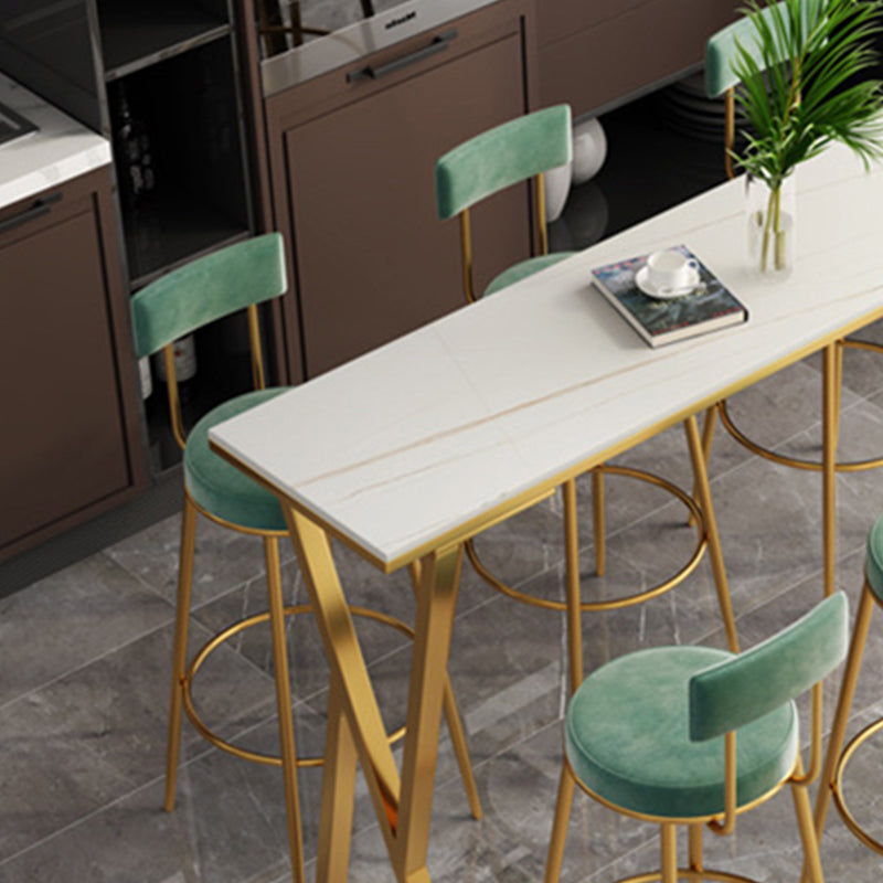 Scandinavian Velvet Counter Stool Bar-height Bar Stool for Living Room