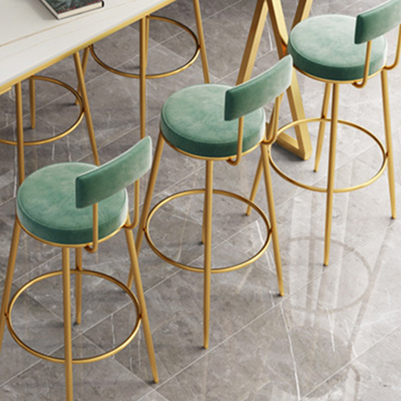 Scandinavian Velvet Counter Stool Bar-height Bar Stool for Living Room