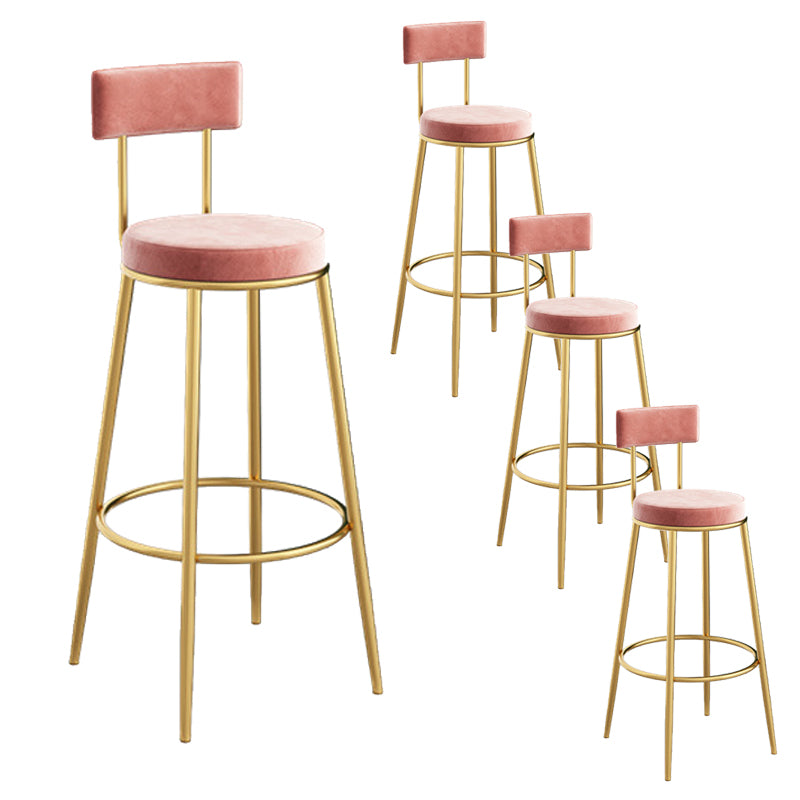 Scandinavian Velvet Counter Stool Bar-height Bar Stool for Living Room