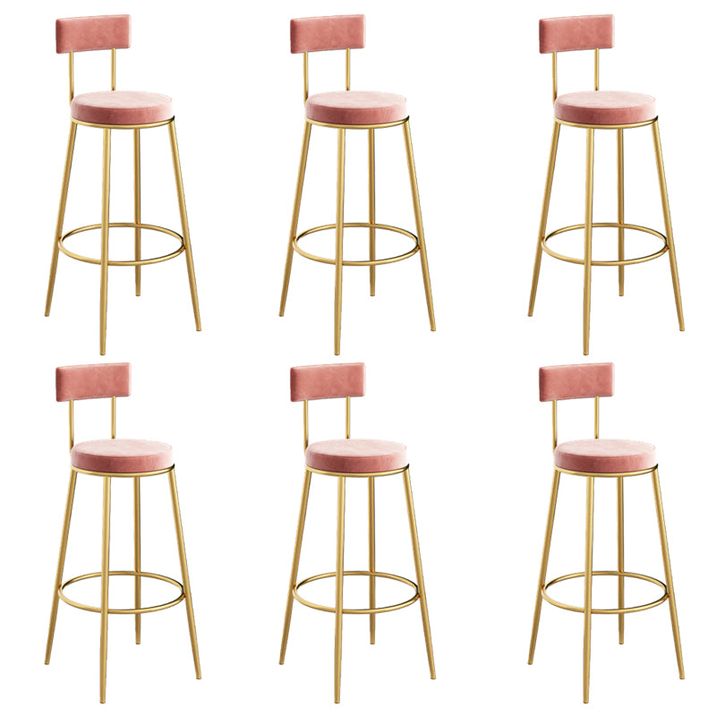 Scandinavian Velvet Counter Stool Bar-height Bar Stool for Living Room