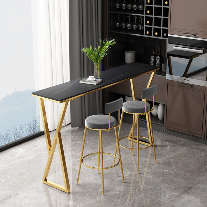 Scandinavian Velvet Counter Stool Bar-height Bar Stool for Living Room