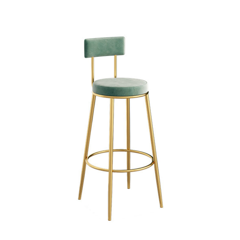 Scandinavian Velvet Counter Stool Bar-height Bar Stool for Living Room
