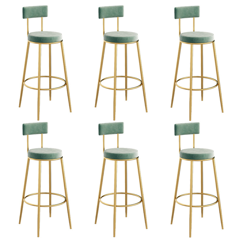 Scandinavian Velvet Counter Stool Bar-height Bar Stool for Living Room