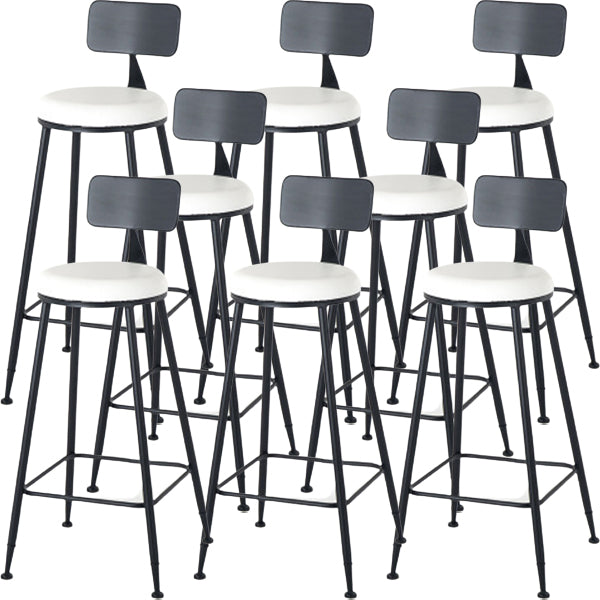 Modern Style Upholstered Counter Stool Bar-height Bar Stool with Footrest