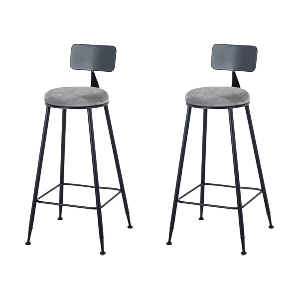 Modern Style Upholstered Counter Stool Bar-height Bar Stool with Footrest