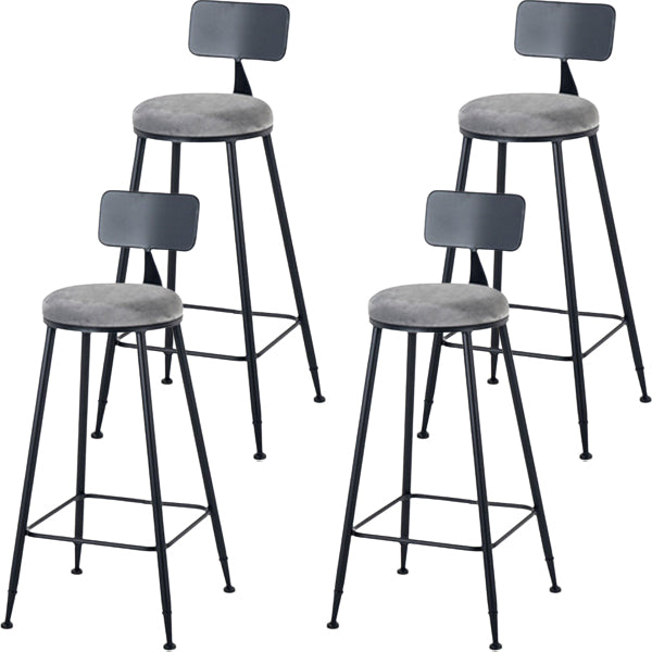 Modern Style Upholstered Counter Stool Bar-height Bar Stool with Footrest