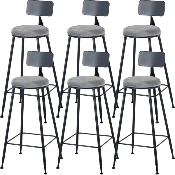 Modern Style Upholstered Counter Stool Bar-height Bar Stool with Footrest